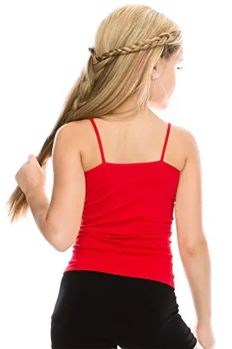 Stretch Sleeveless Tank Top (Girls, Red, UPF 50 , Made in USA)