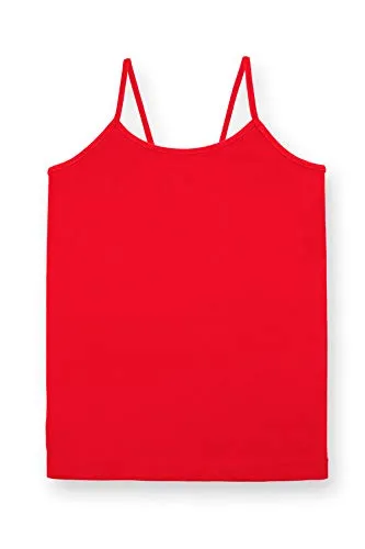Stretch Sleeveless Tank Top (Girls, Red, UPF 50 , Made in USA)