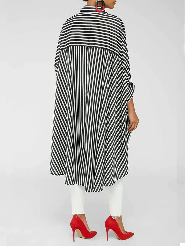 Stripe High-Low Shirt