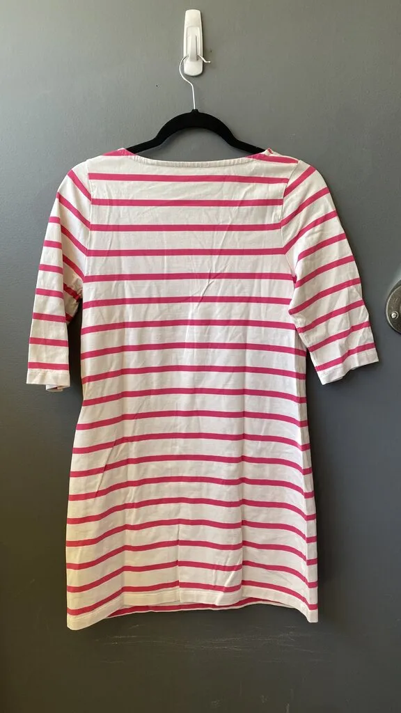 Stripe Pocket Shift TShirt Dress