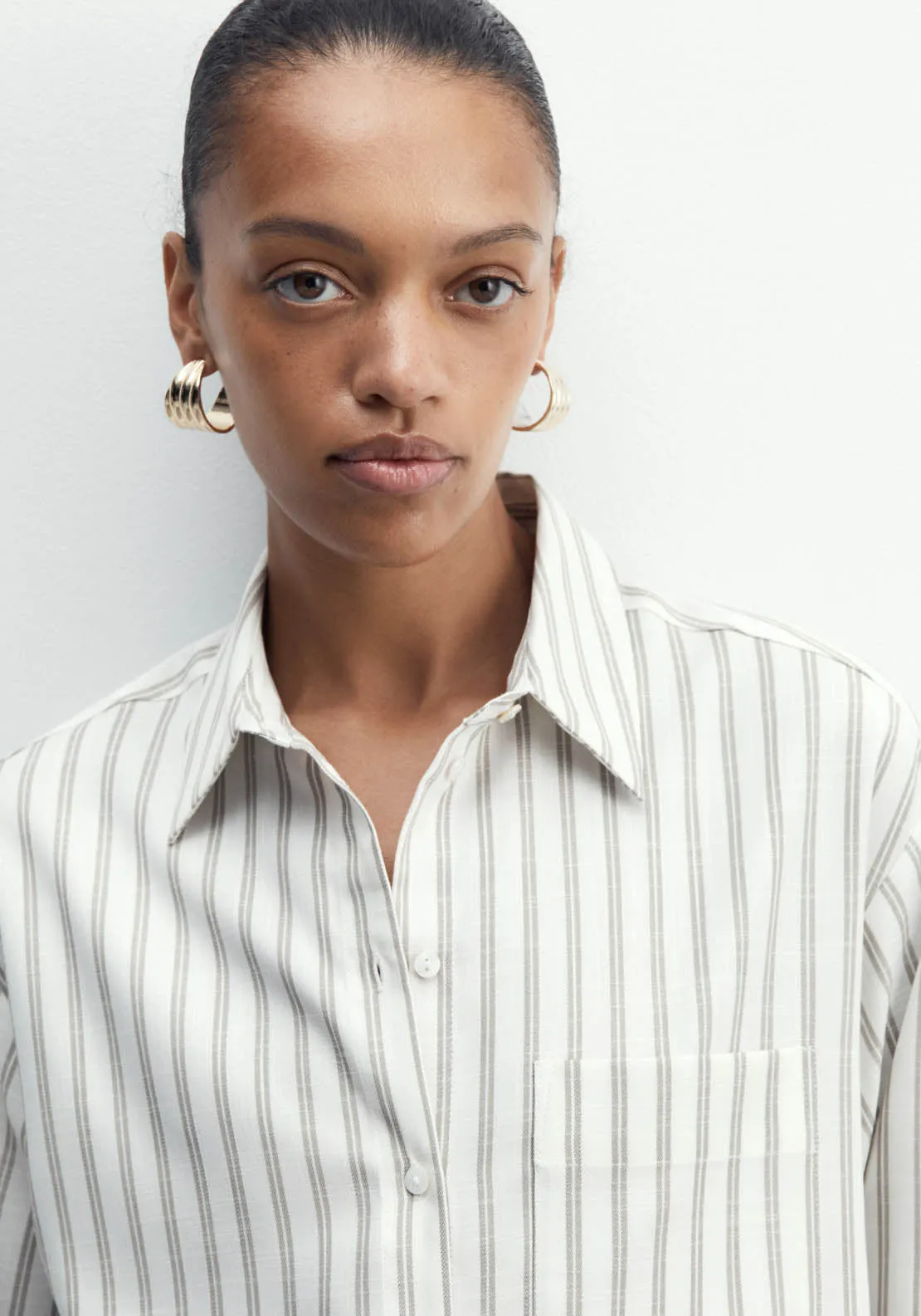 Striped Shirt - Camel