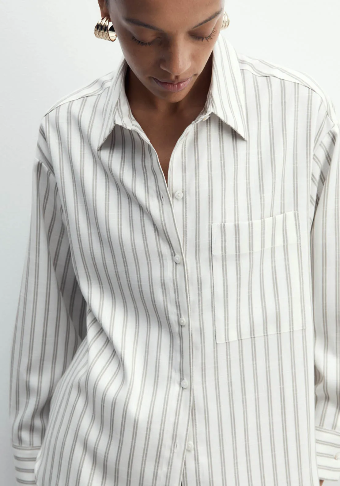 Striped Shirt - Camel