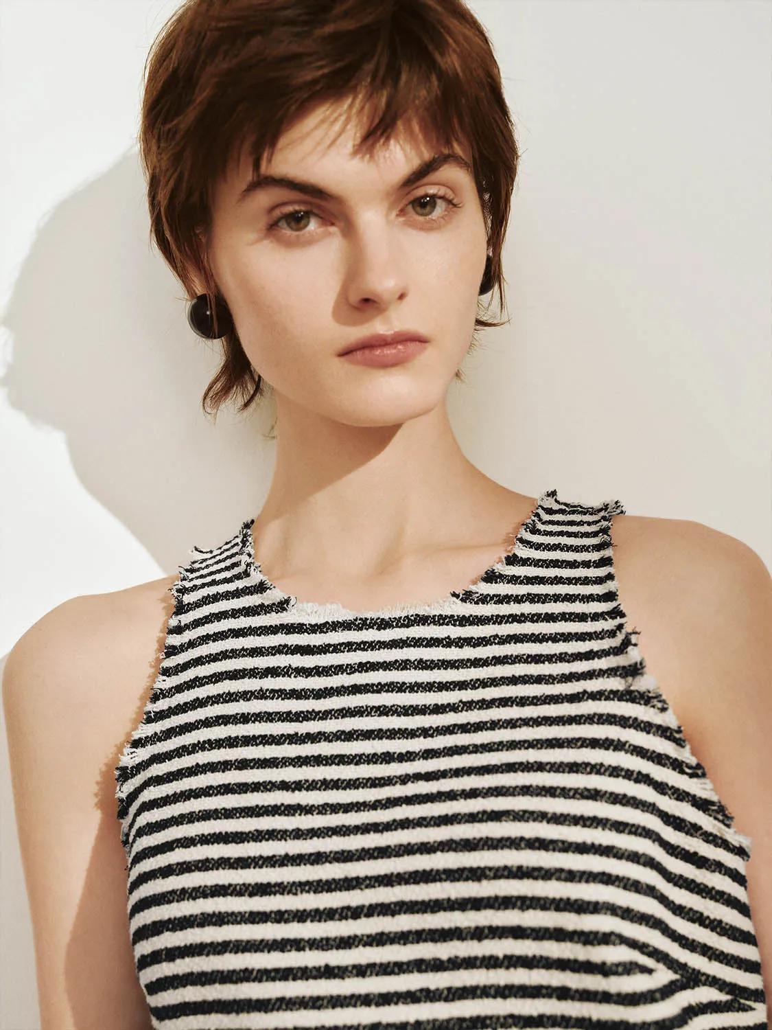 Striped Sleeveless A-Line Dresses