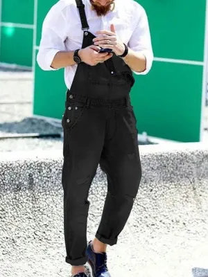 Suspender Denim Jumpsuit