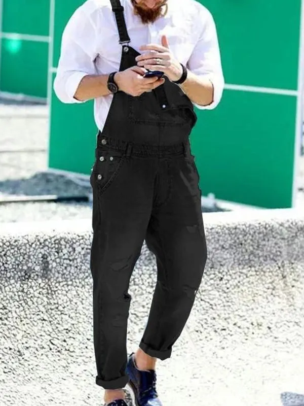 Suspender Denim Jumpsuit