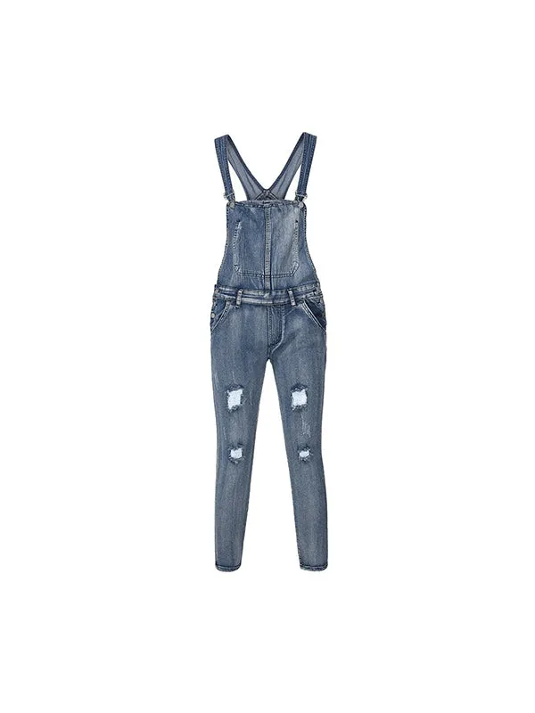 Suspender Denim Jumpsuit