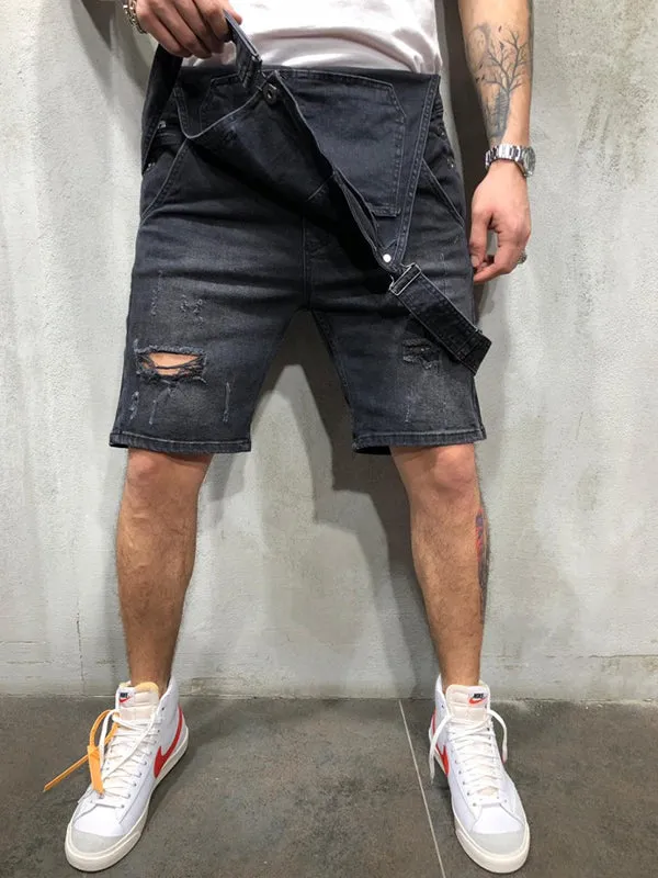 Suspender Denim Rompers