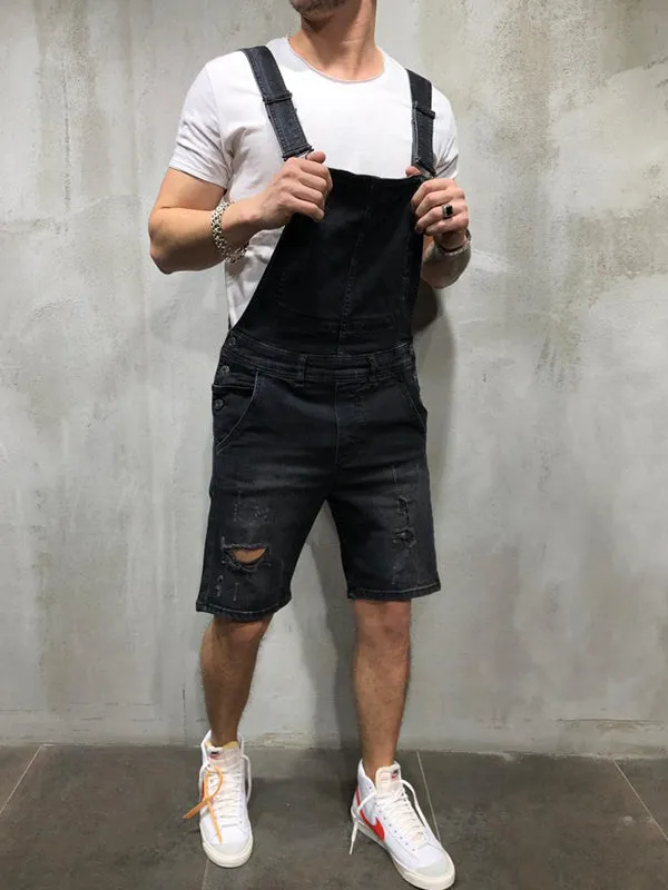Suspender Denim Rompers