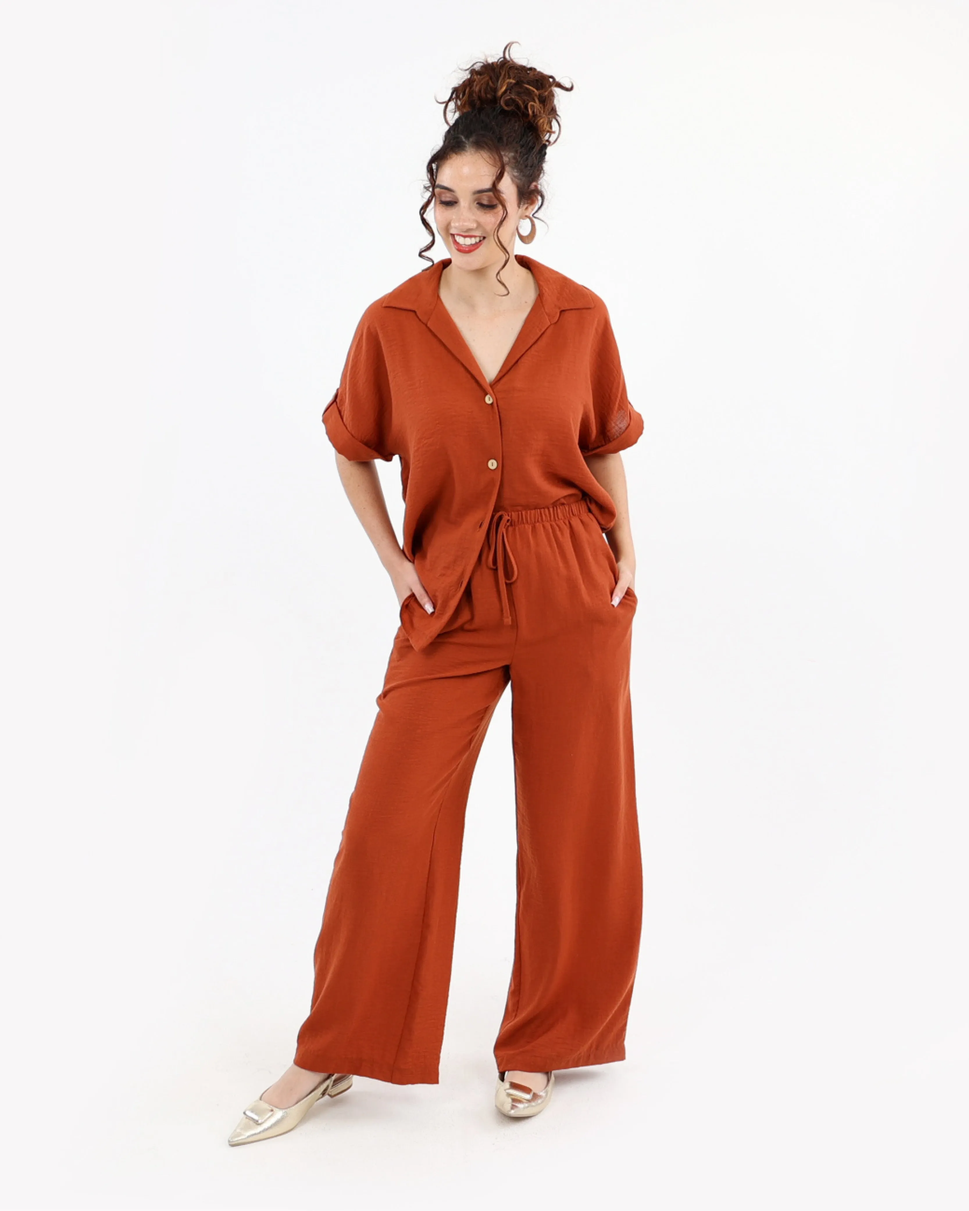 Tab Sleeve Blouse