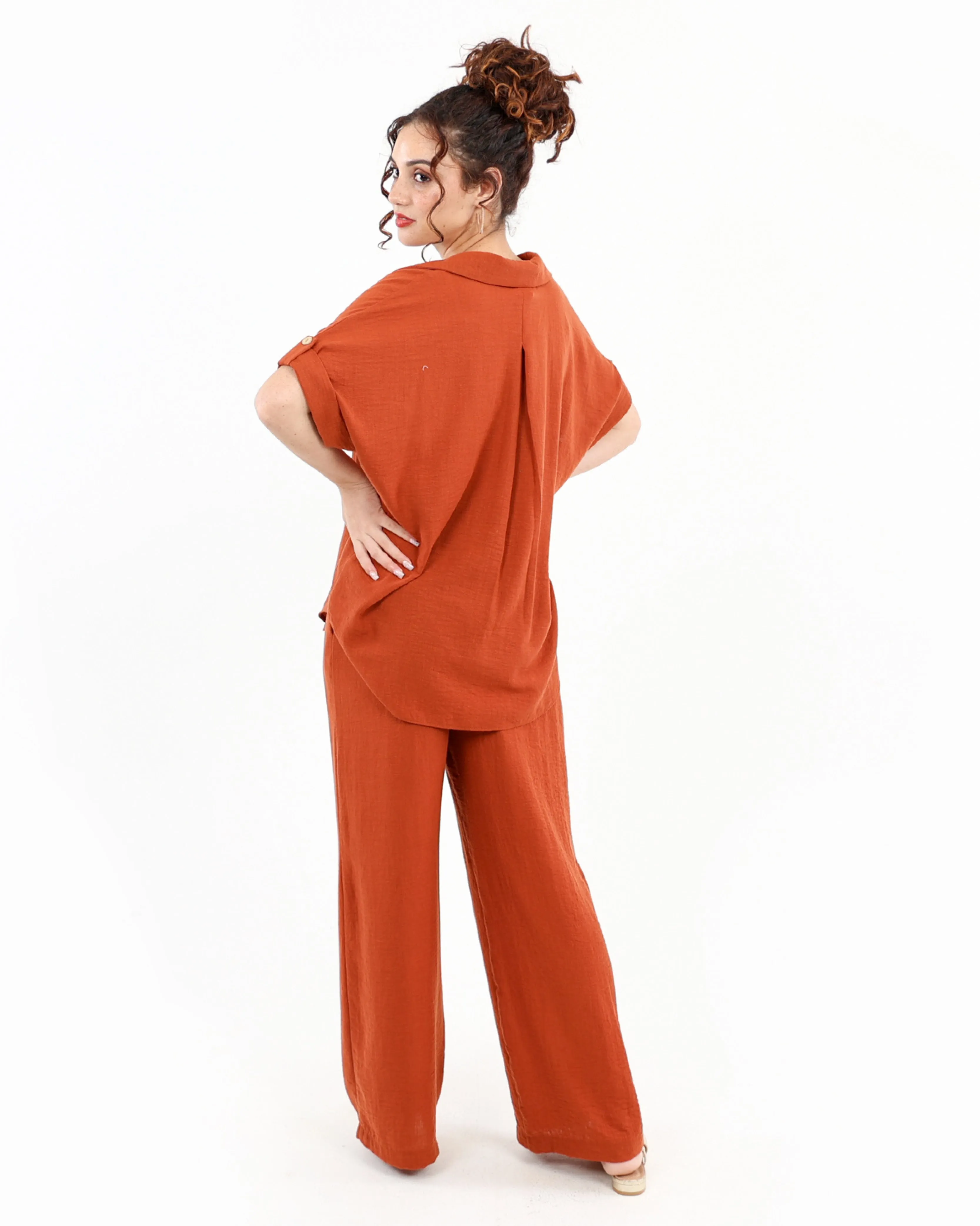 Tab Sleeve Blouse