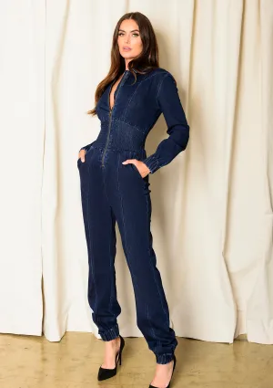 Tall Amelia Denim Jumpsuit