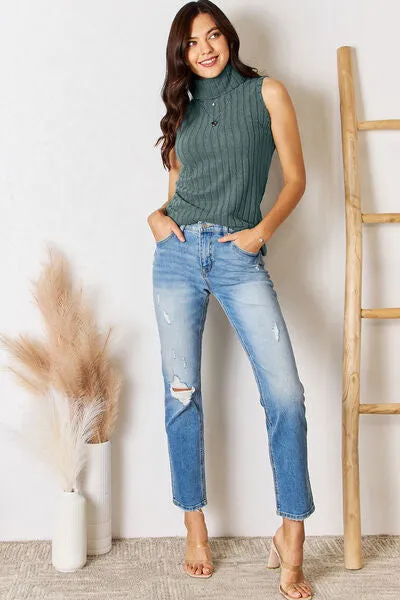 Tanisha Basic Bae Full Size Ribbed Turtleneck Tank
