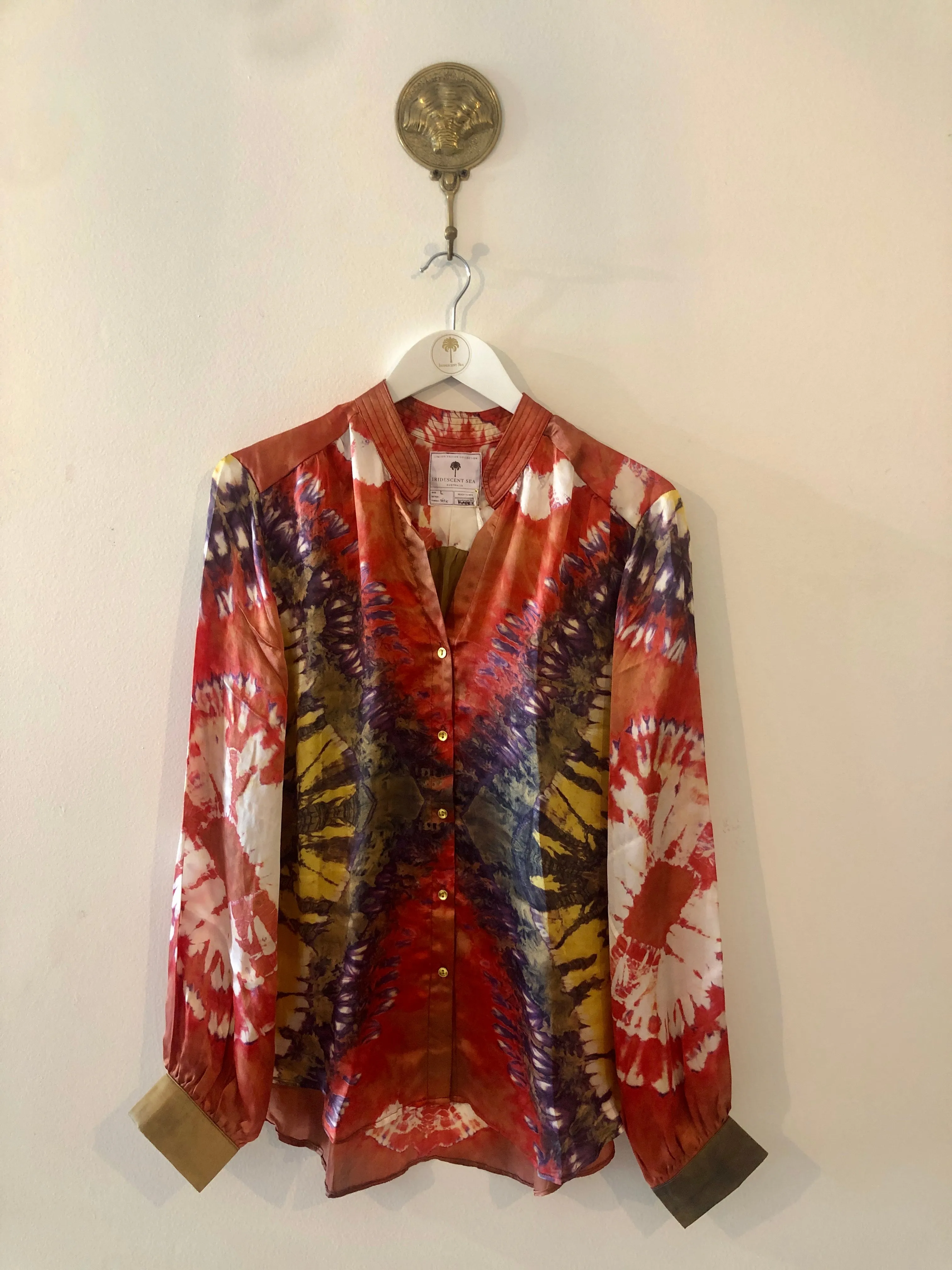 The Havana Silk Blouse in Santa Fe