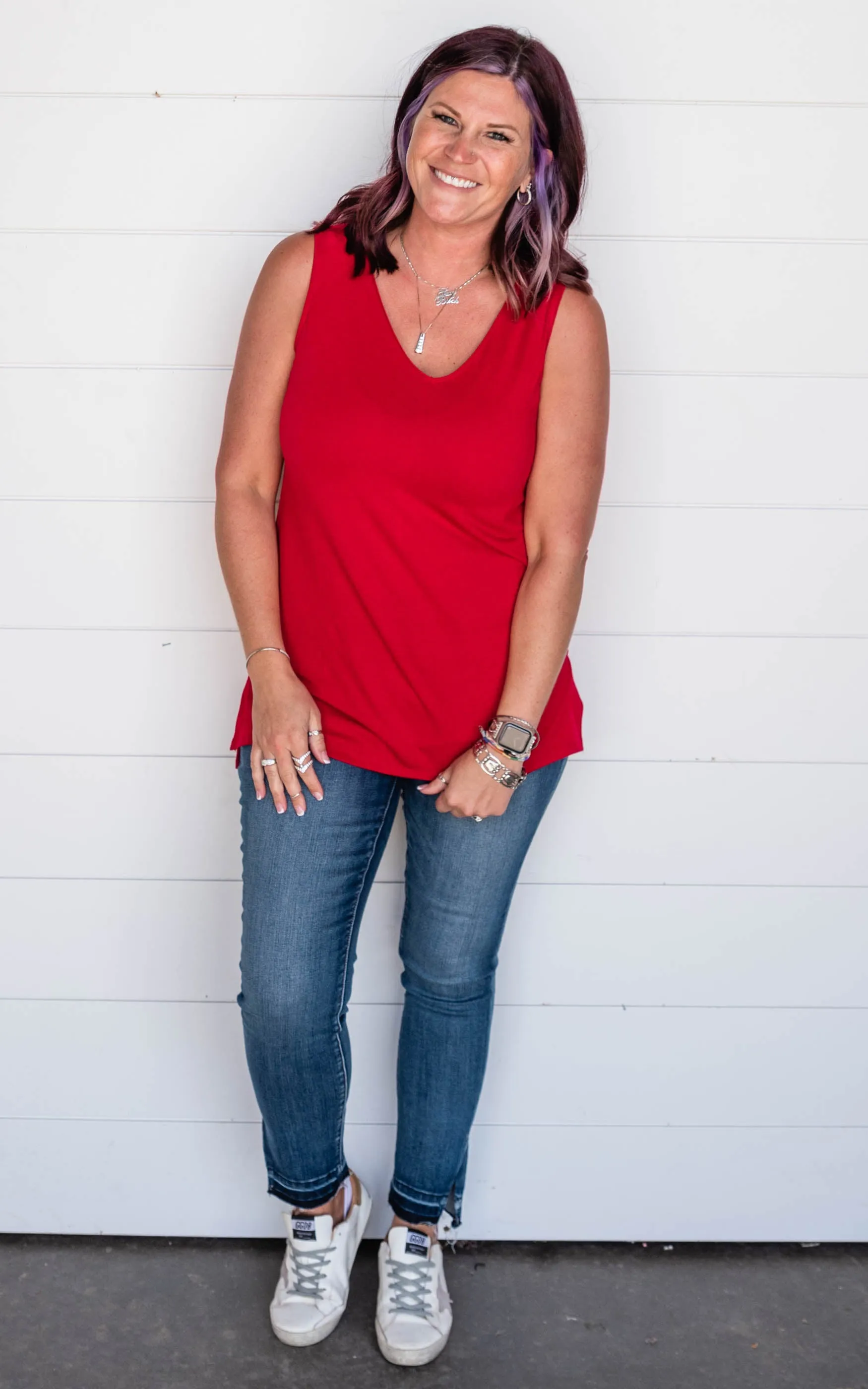 The Shannon V-Neck Tank Top - Final Sale