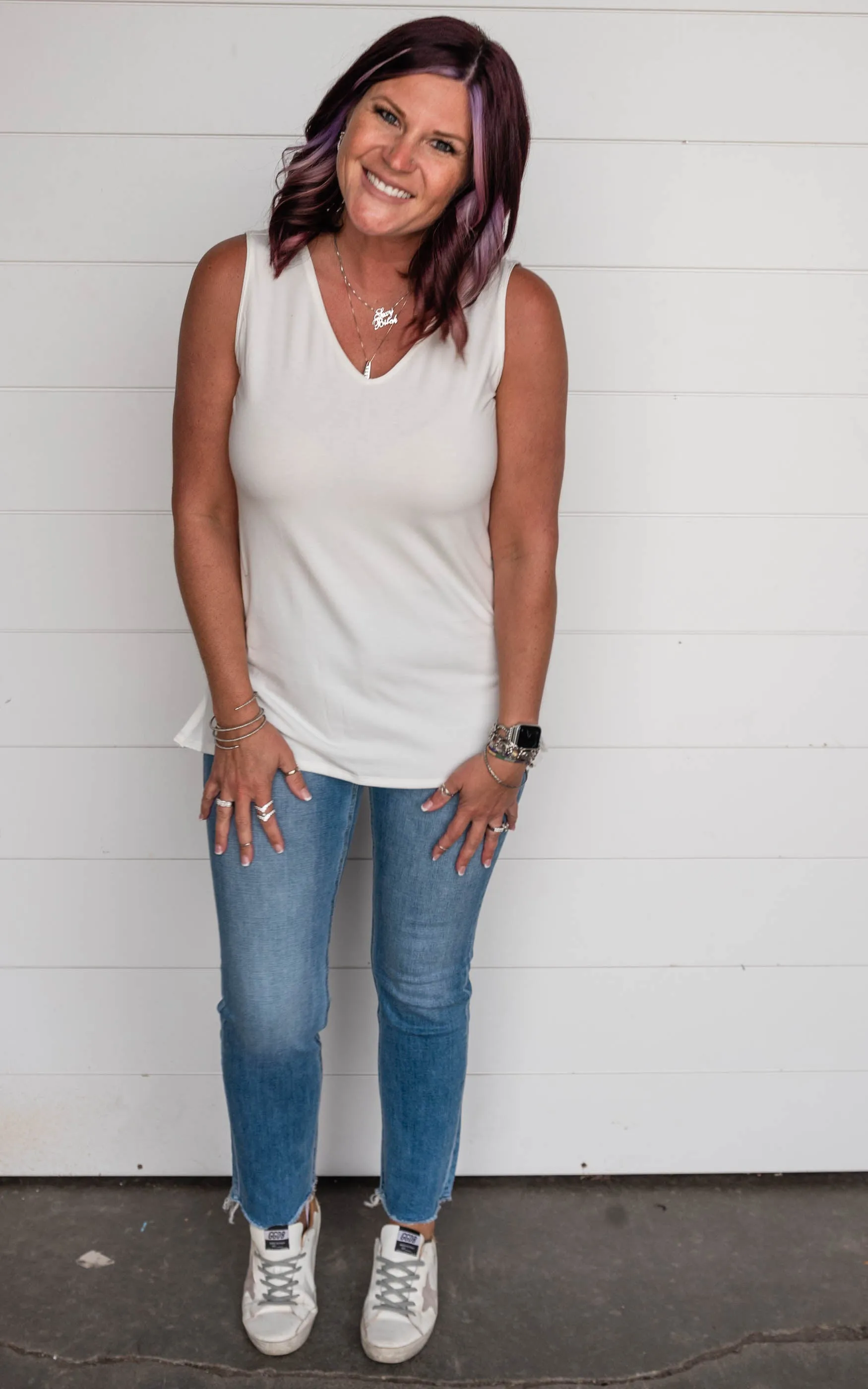 The Shannon V-Neck Tank Top - Final Sale