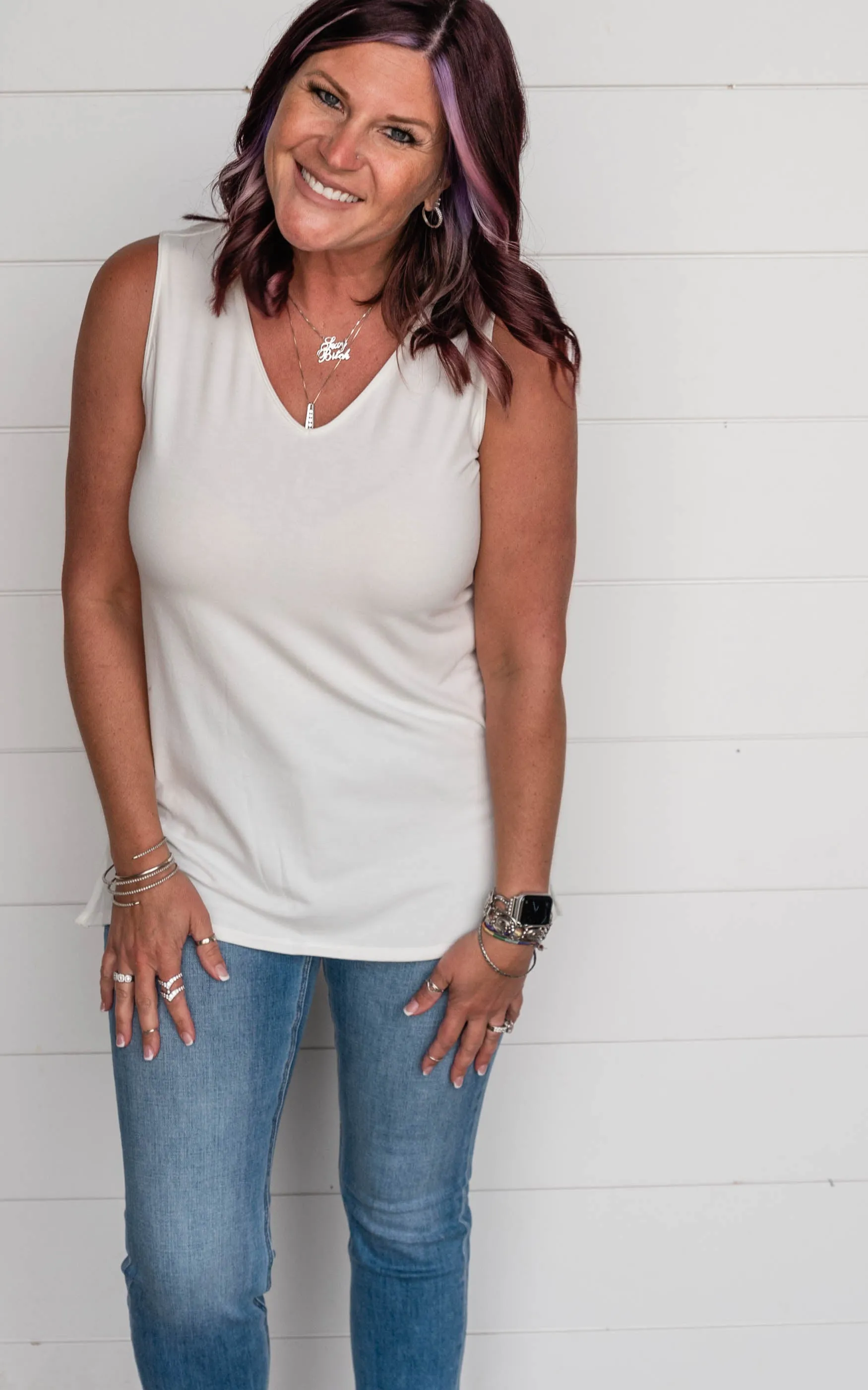 The Shannon V-Neck Tank Top - Final Sale