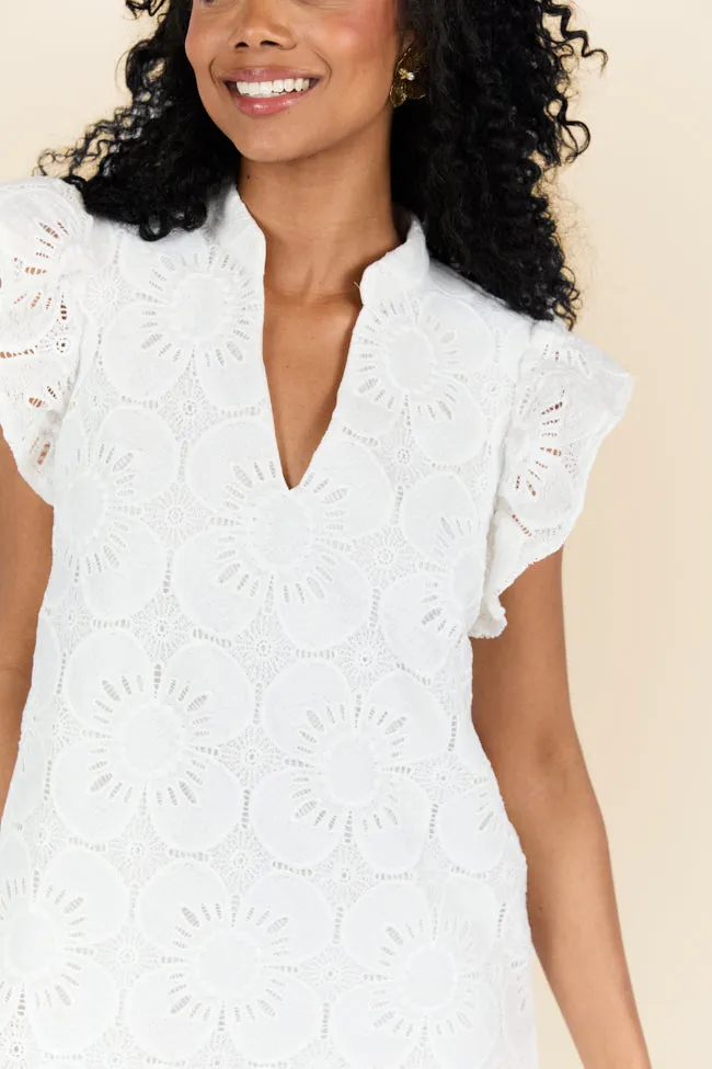 Thoughts Of You White Shift Dress