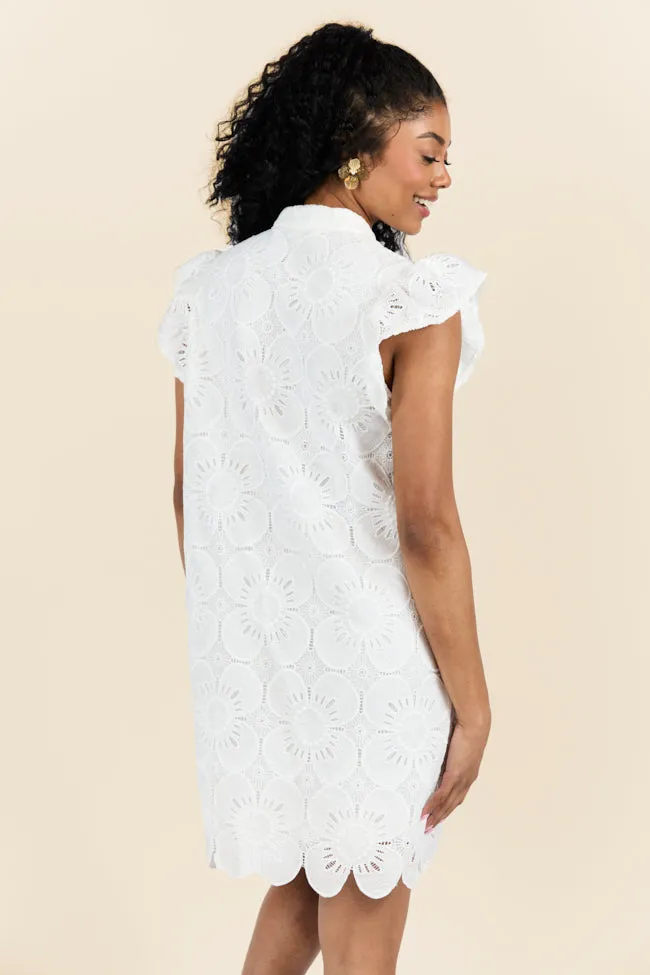 Thoughts Of You White Shift Dress