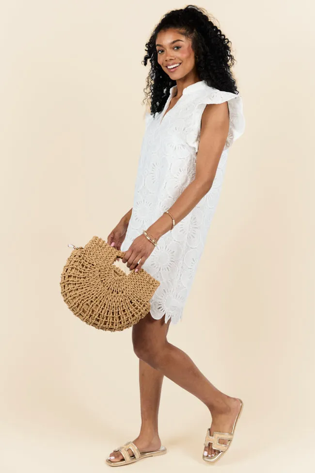 Thoughts Of You White Shift Dress
