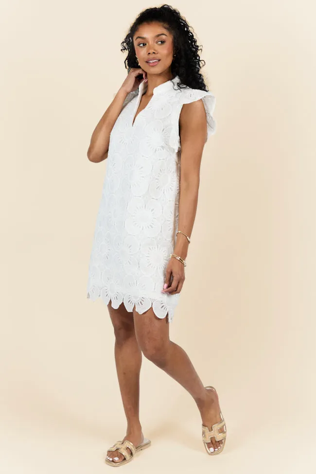 Thoughts Of You White Shift Dress