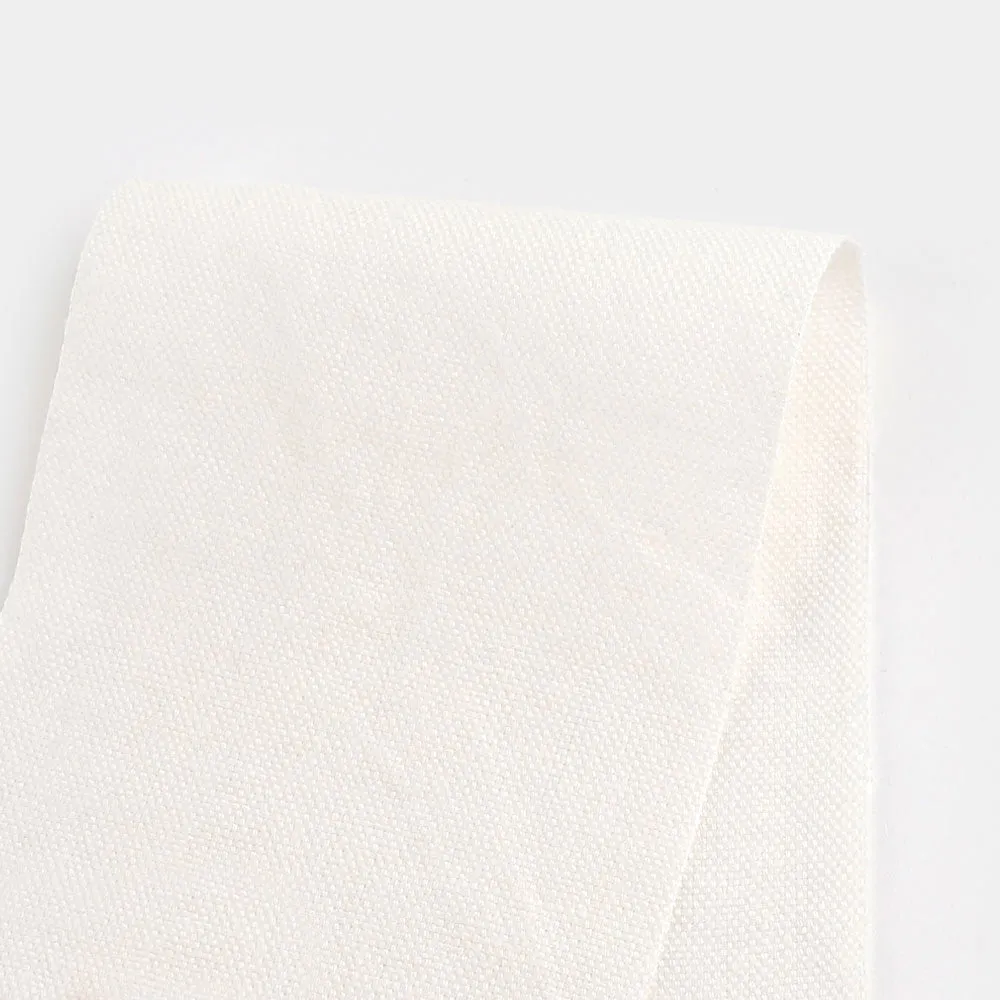 Tumbled Heavyweight Basketweave Linen - Ivory (remnant)