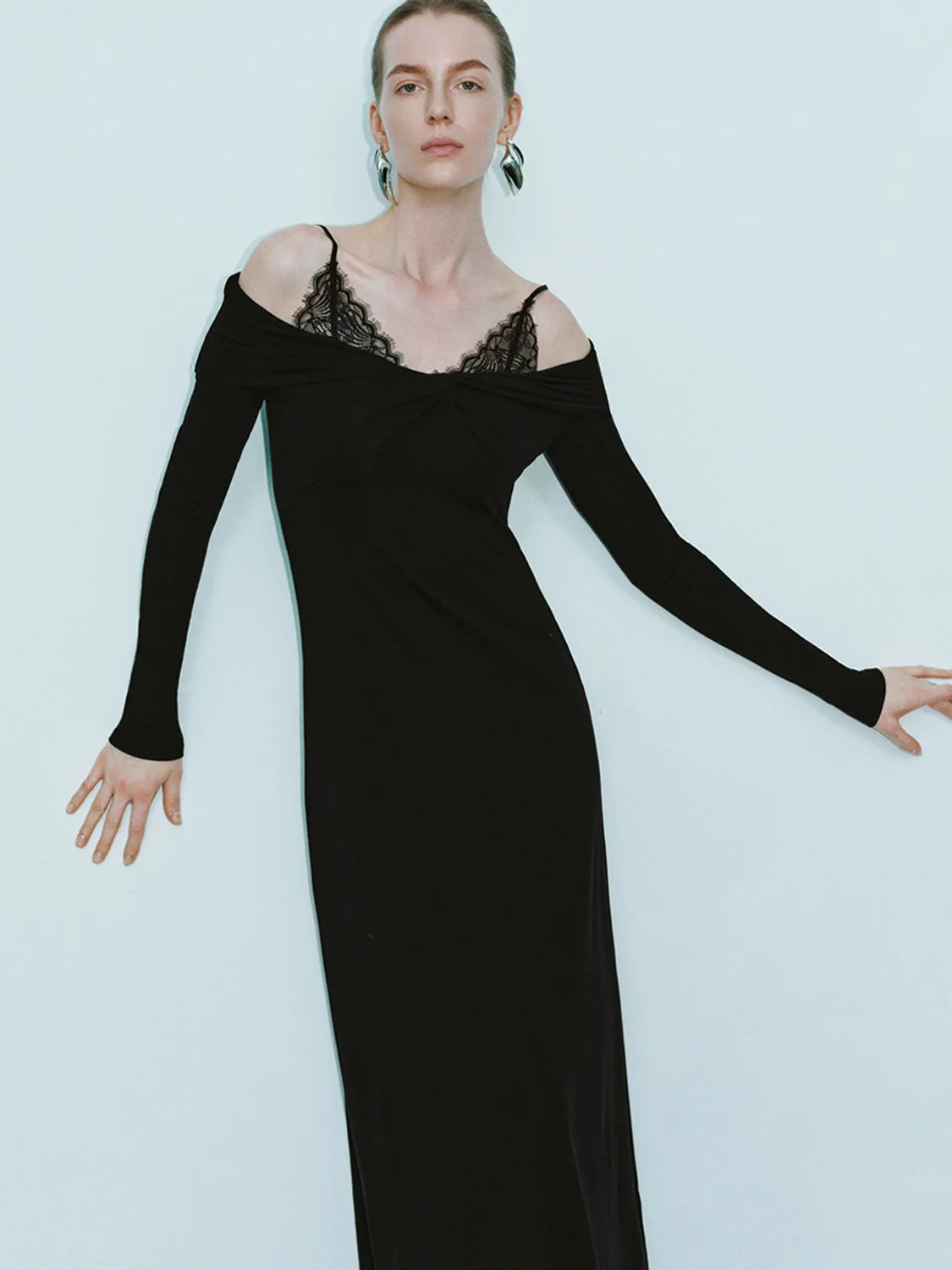 Twisted Front A-Line Dresses