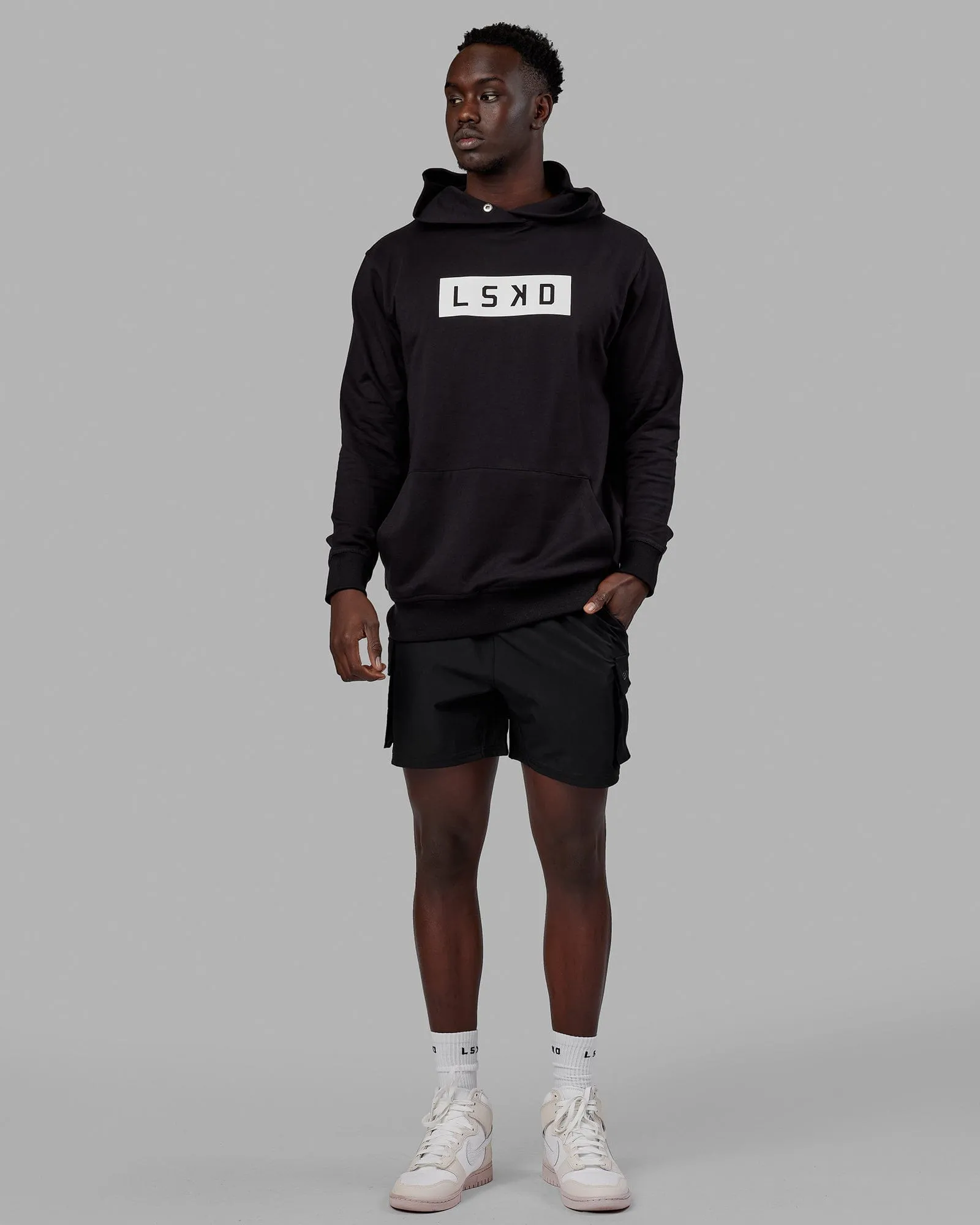 Unisex Strength FLXFLeece Hoodie - Black-White
