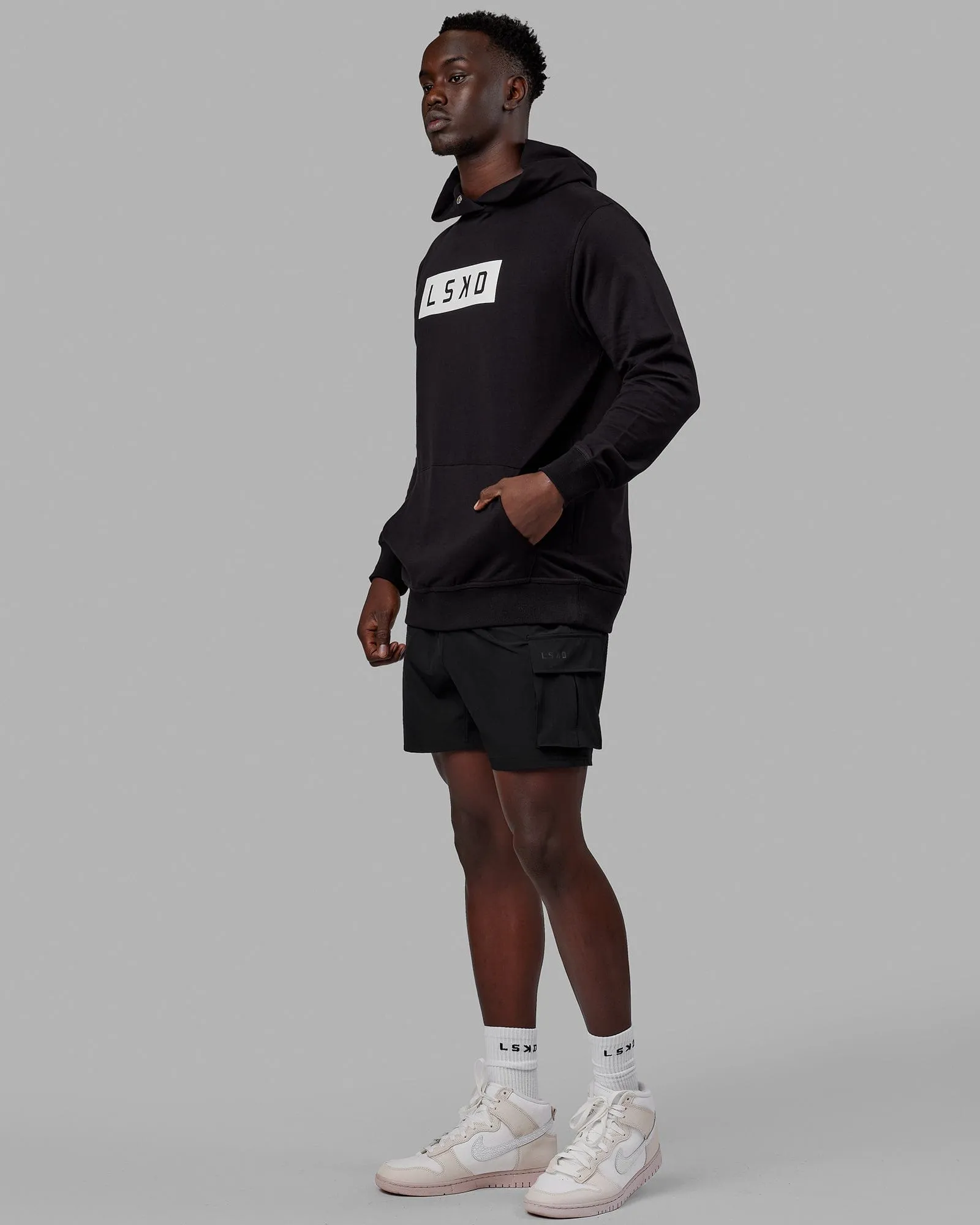 Unisex Strength FLXFLeece Hoodie - Black-White