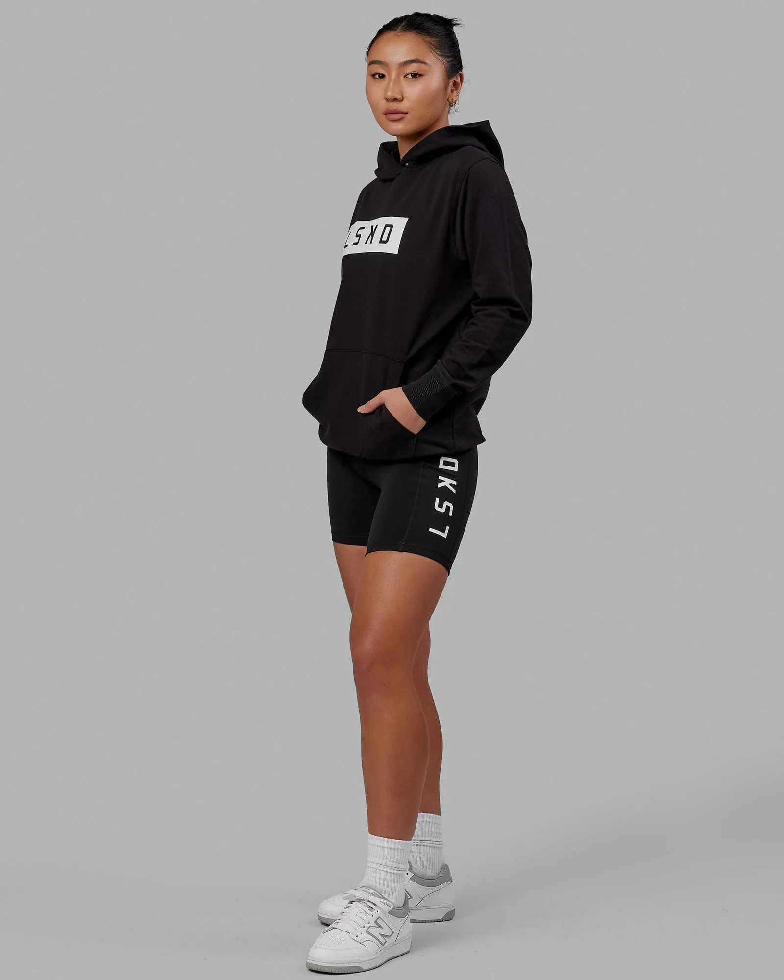 Unisex Strength FLXFLeece Hoodie - Black-White