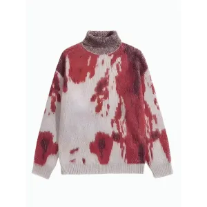 Unisex Tie-Dye Sweater with Unique Color Design for Winter Comfort