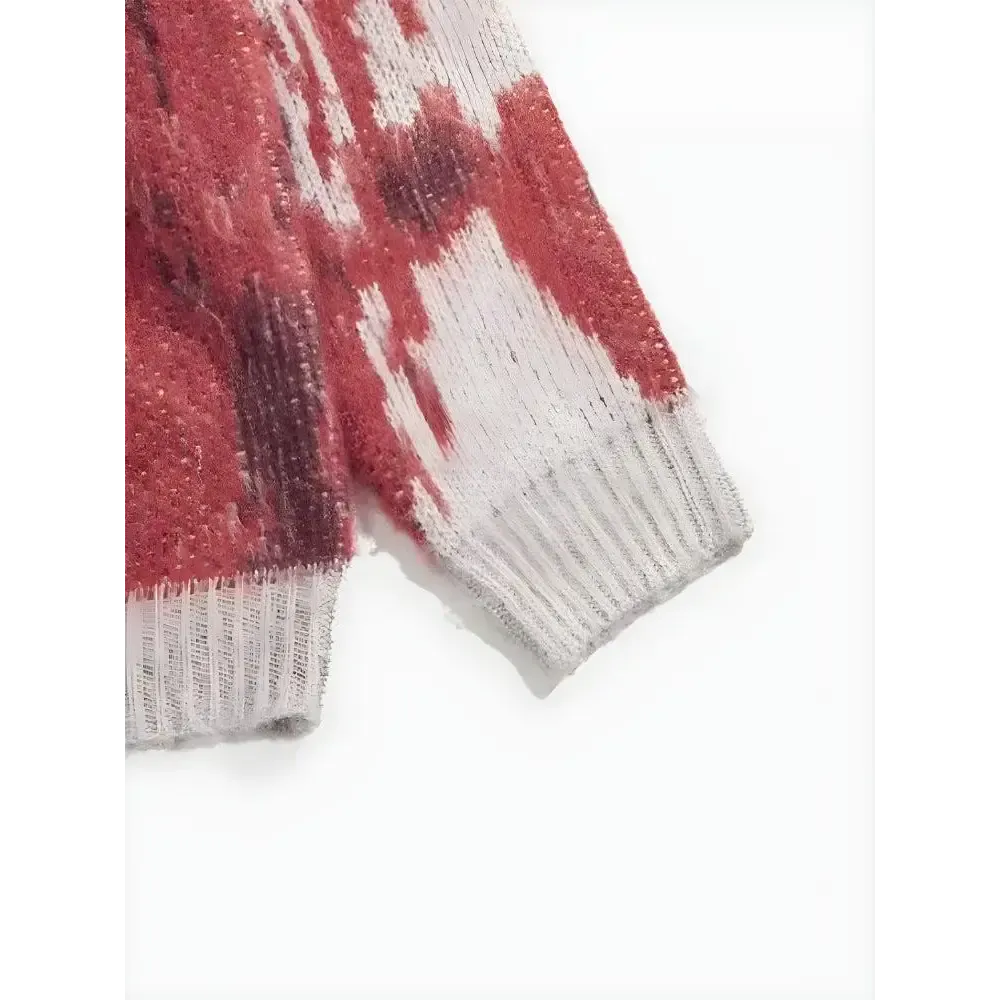 Unisex Tie-Dye Sweater with Unique Color Design for Winter Comfort