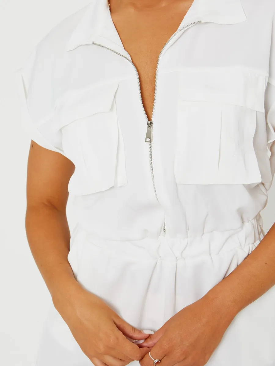 Utility Cargo Zipped Playsuit