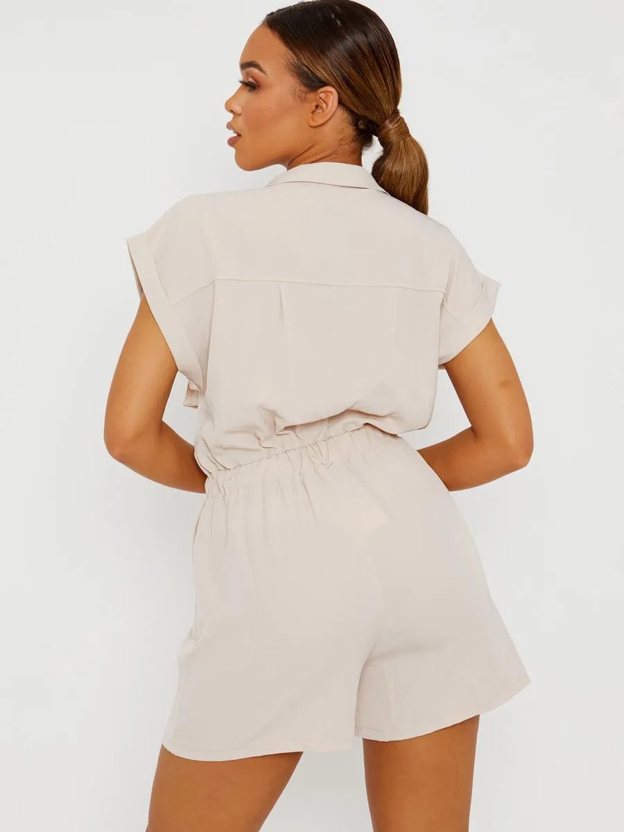 Utility Cargo Zipped Playsuit