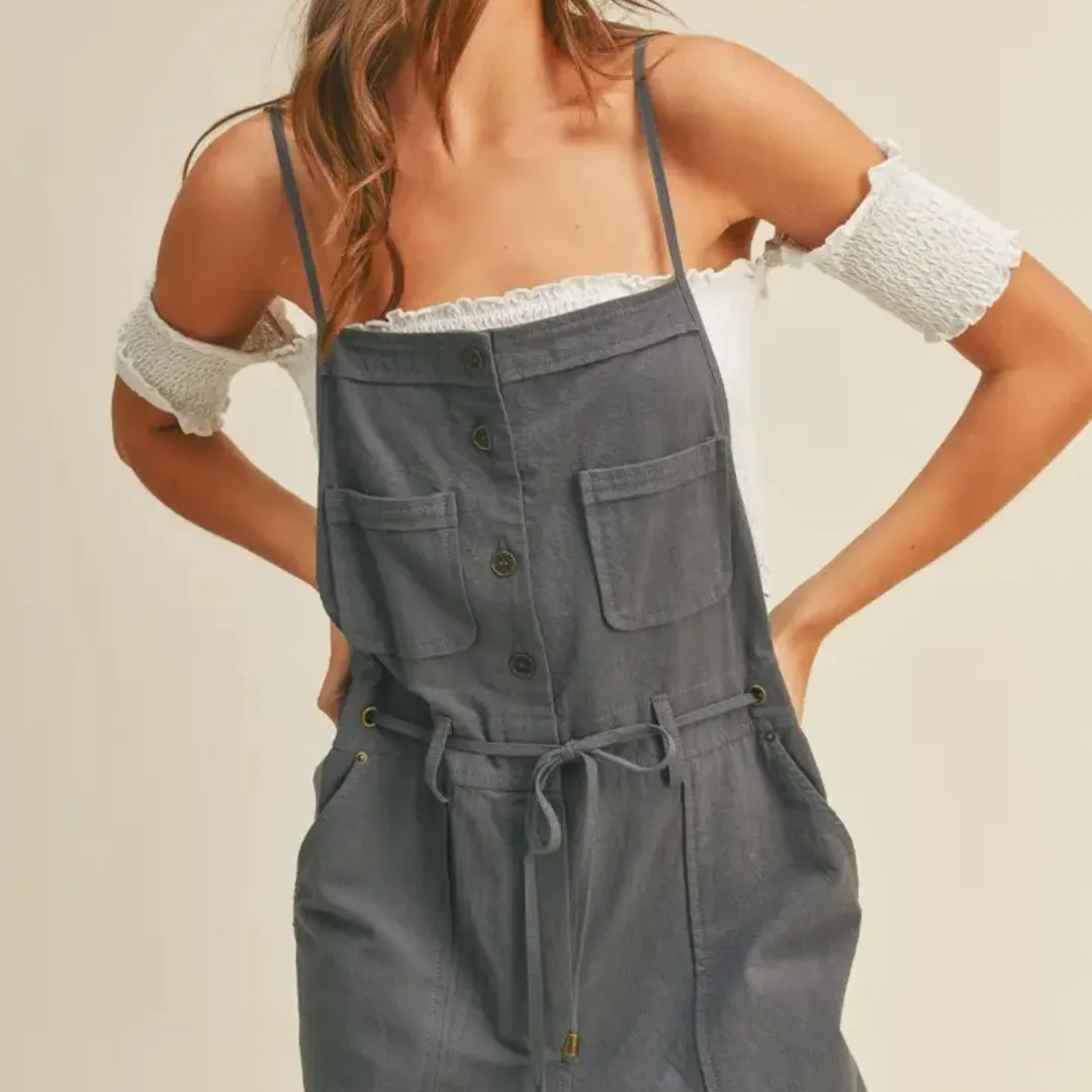 Utility Look Jumpsuit (Denim Blue)