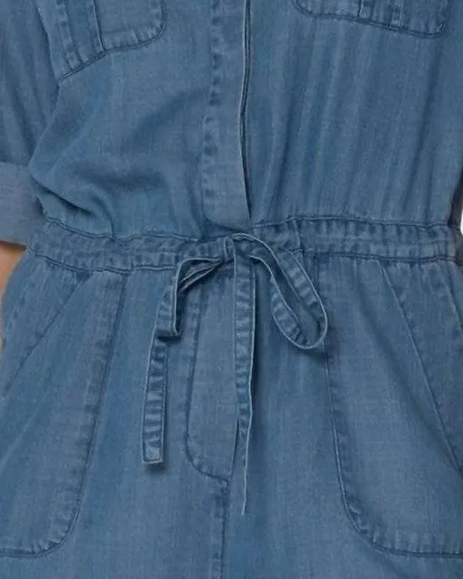 Utility Romper in Chambray | Chambray