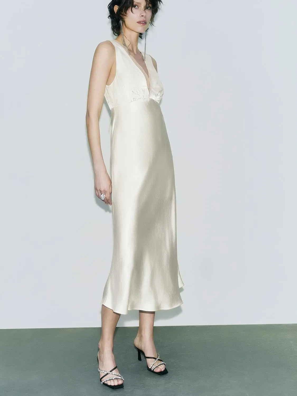V-Neck A-Line Dresses