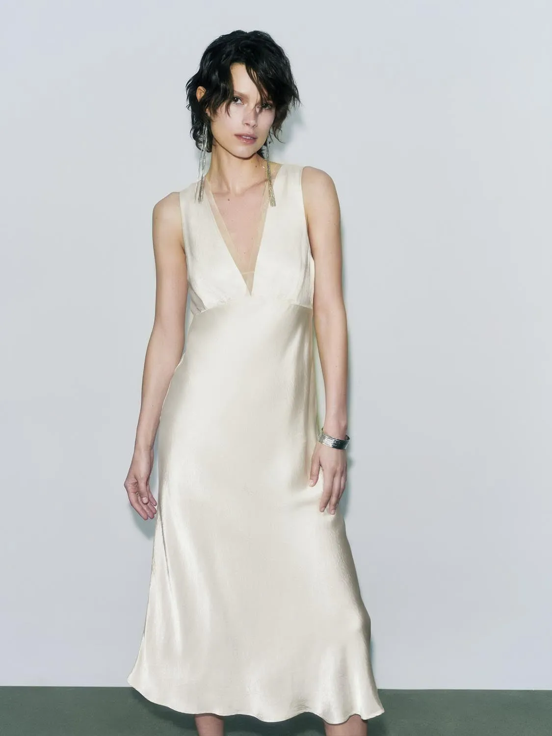 V-Neck A-Line Dresses