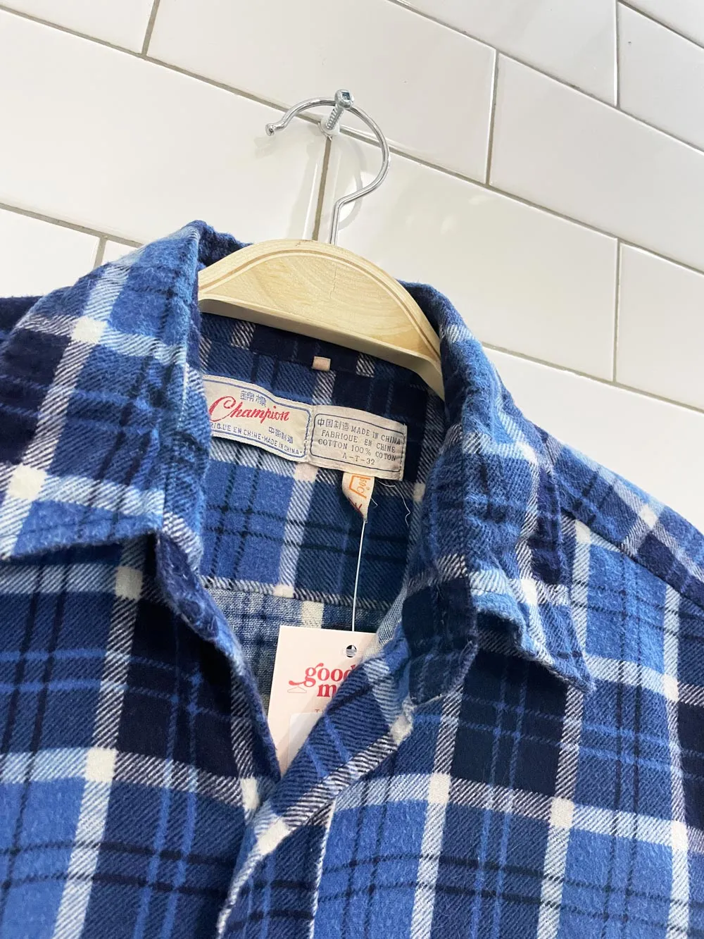 vintage 60s champion plaid flannel shirt