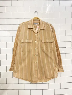 vintage 90s casual connection neutral stripe shirt