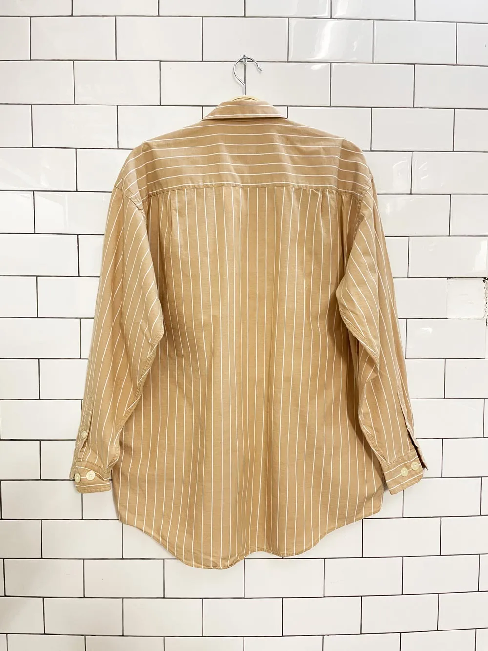 vintage 90s casual connection neutral stripe shirt