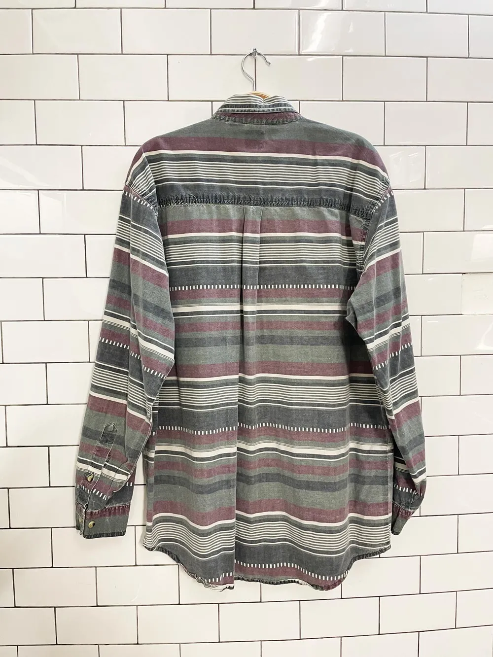 vintage 90s fibres striped shirt