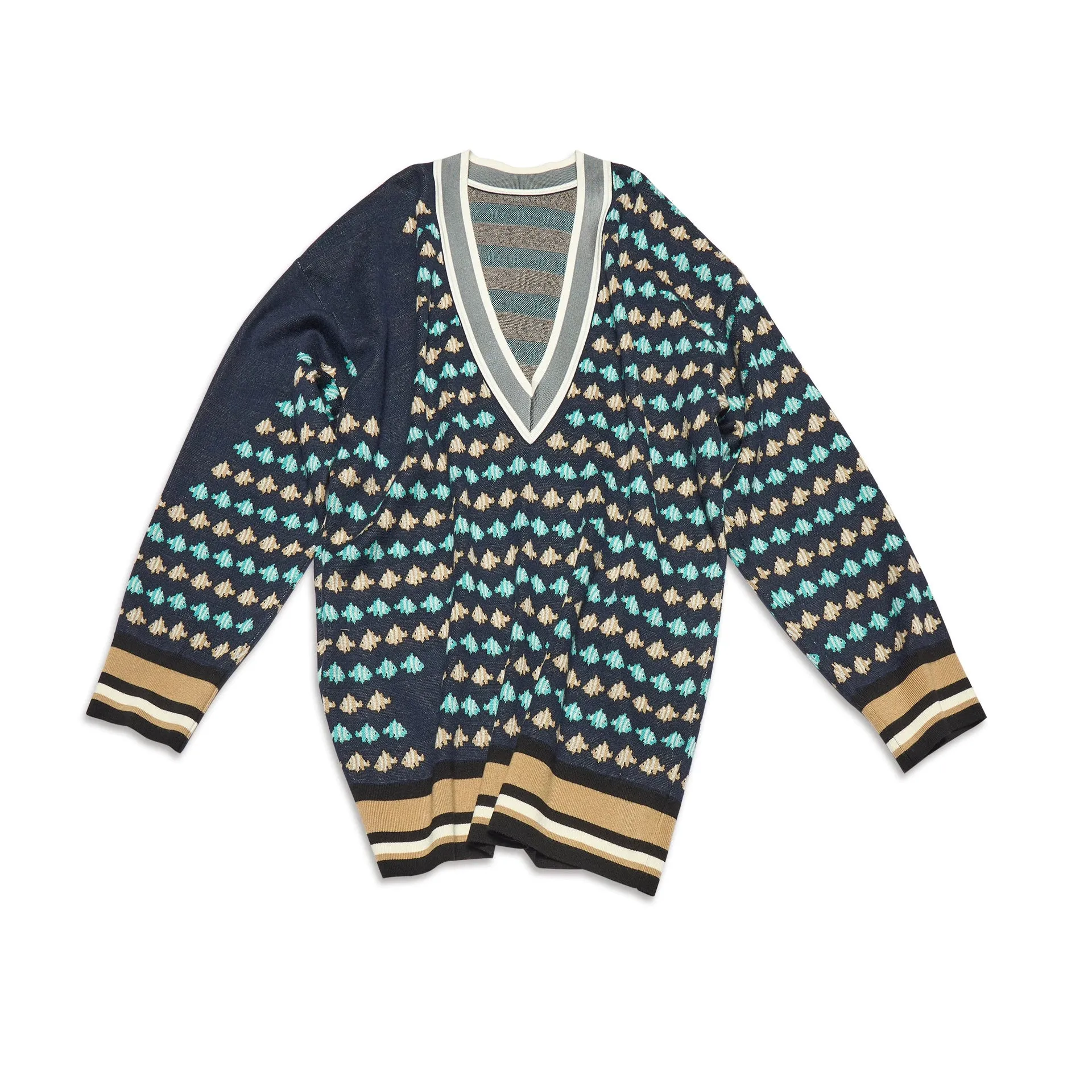 Vintage Goldfish Jacquard Sweater