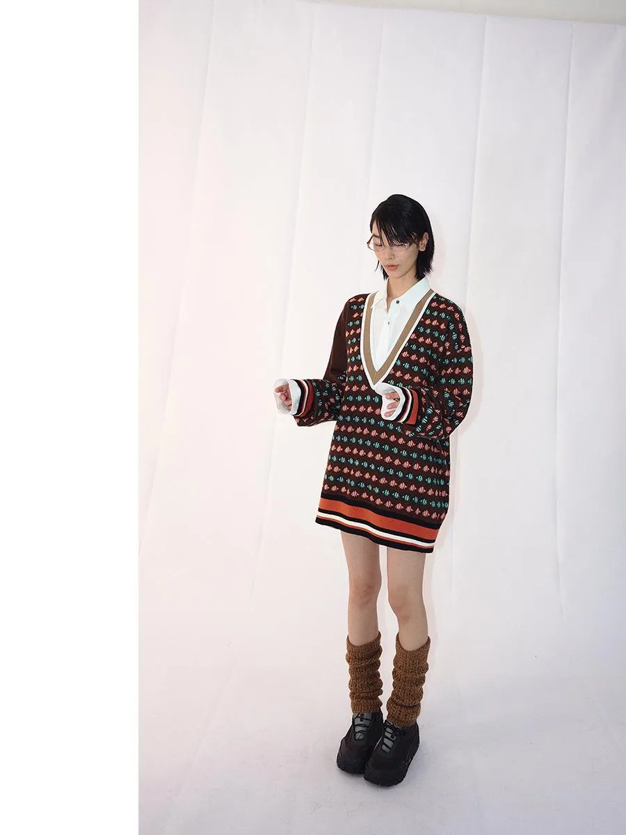 Vintage Goldfish Jacquard Sweater