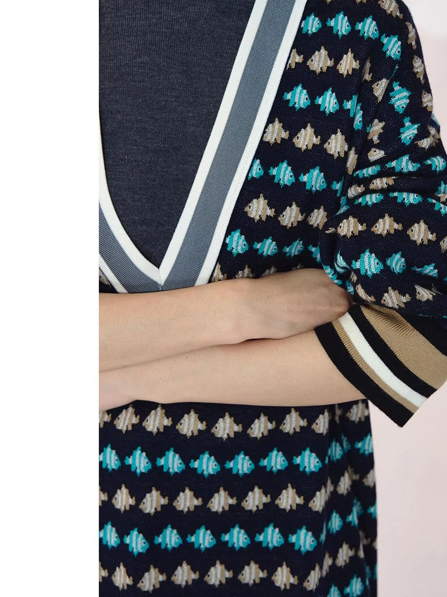 Vintage Goldfish Jacquard Sweater