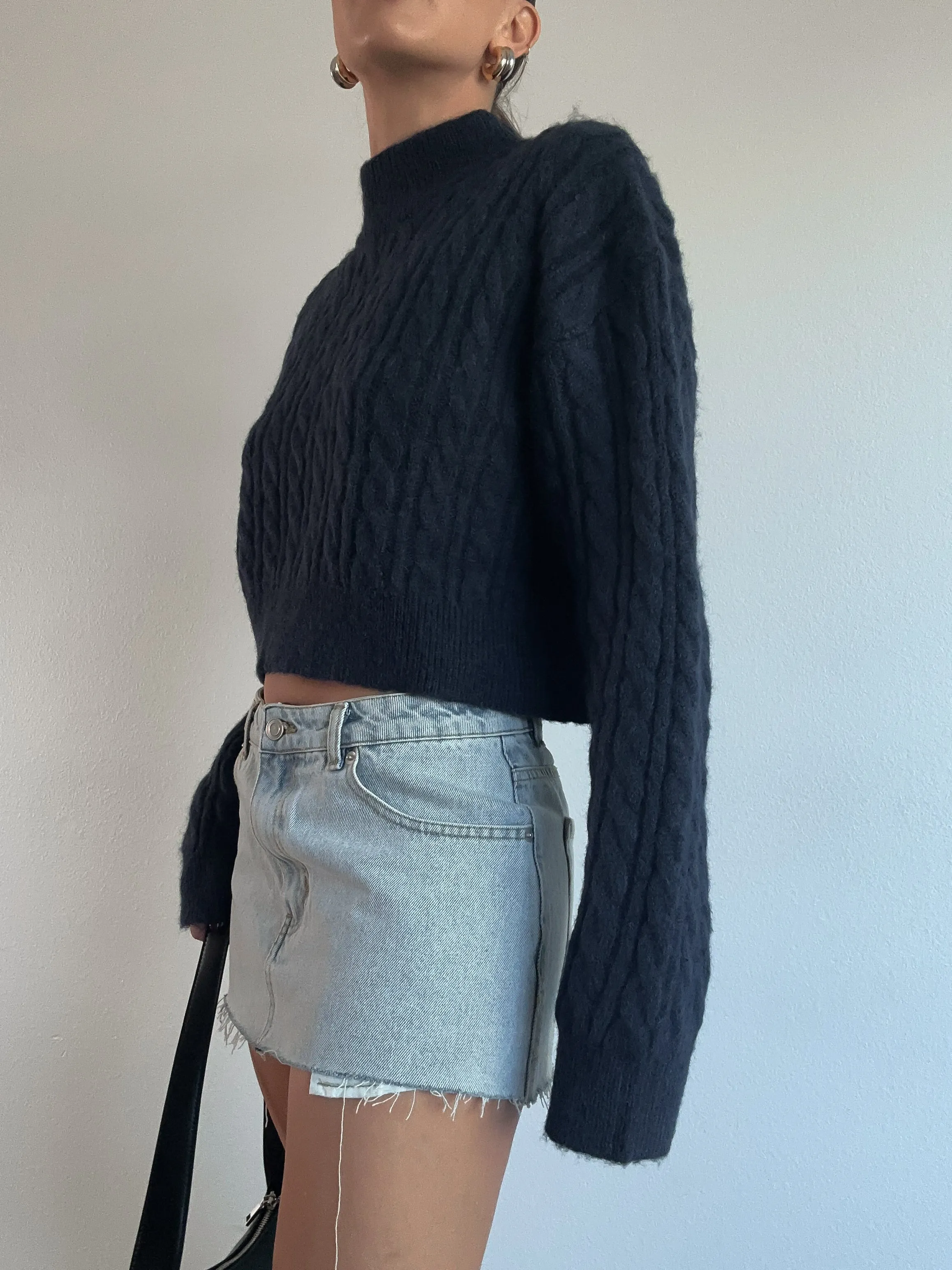 Wall St. Crop Sweater - FINAL SALE