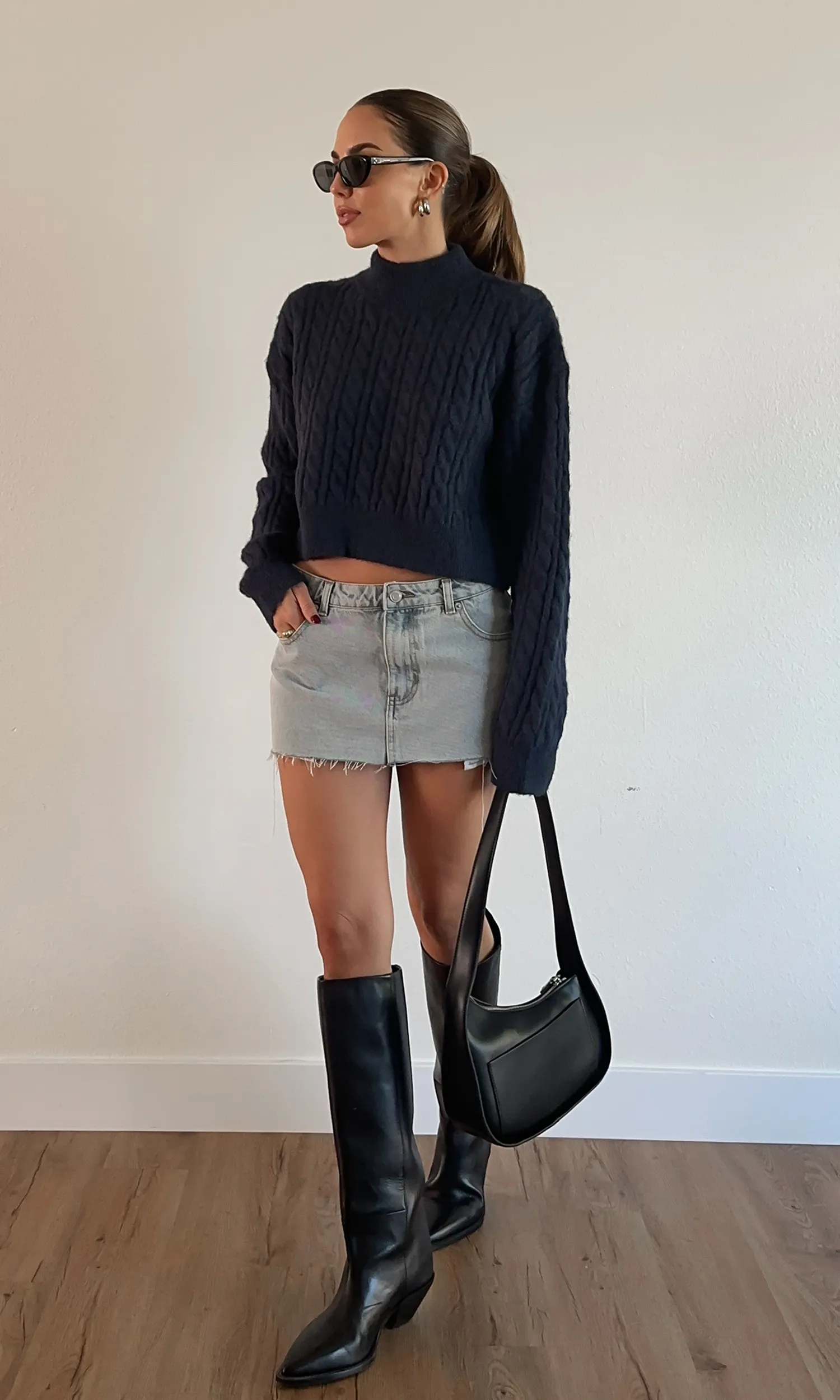 Wall St. Crop Sweater - FINAL SALE