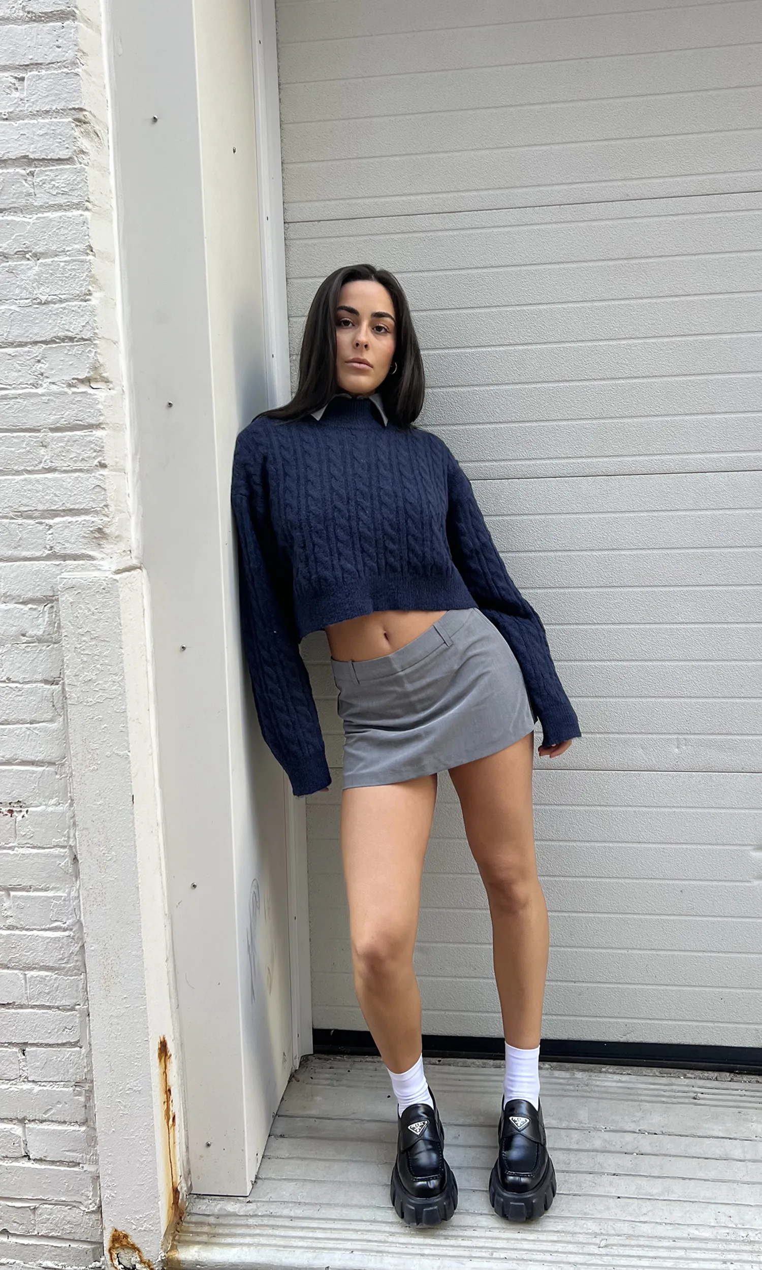 Wall St. Crop Sweater - FINAL SALE