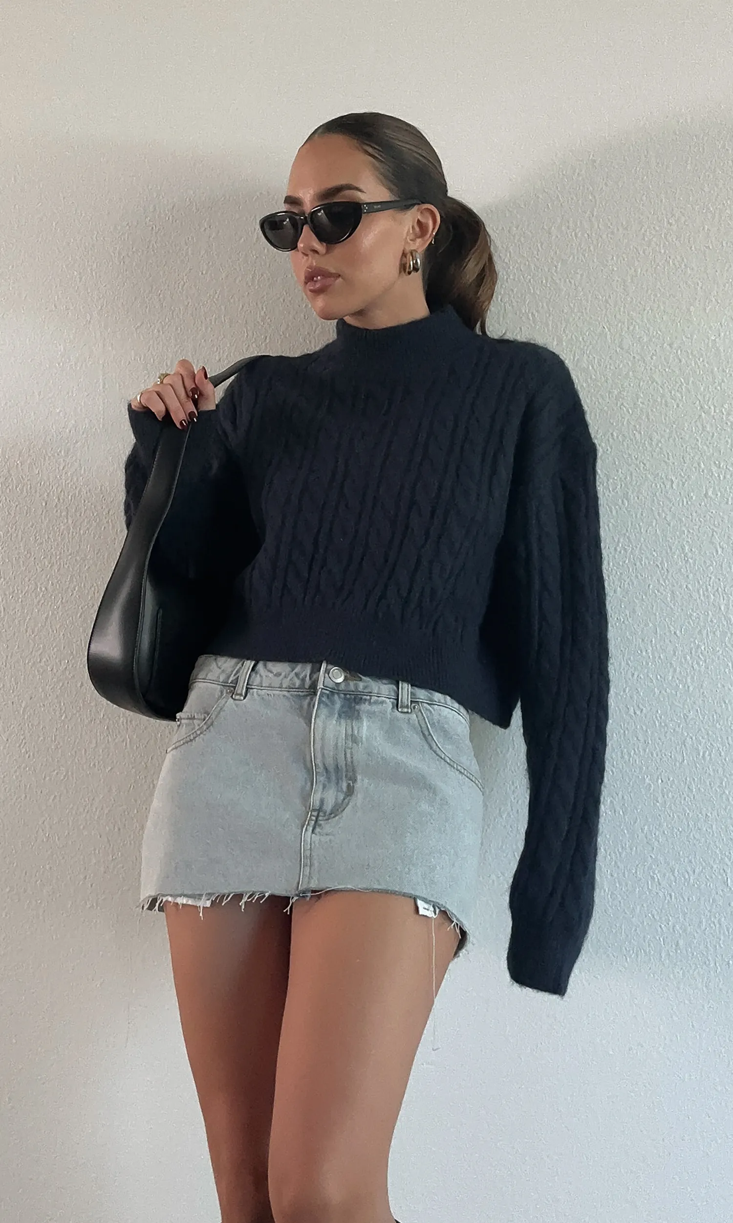 Wall St. Crop Sweater - FINAL SALE