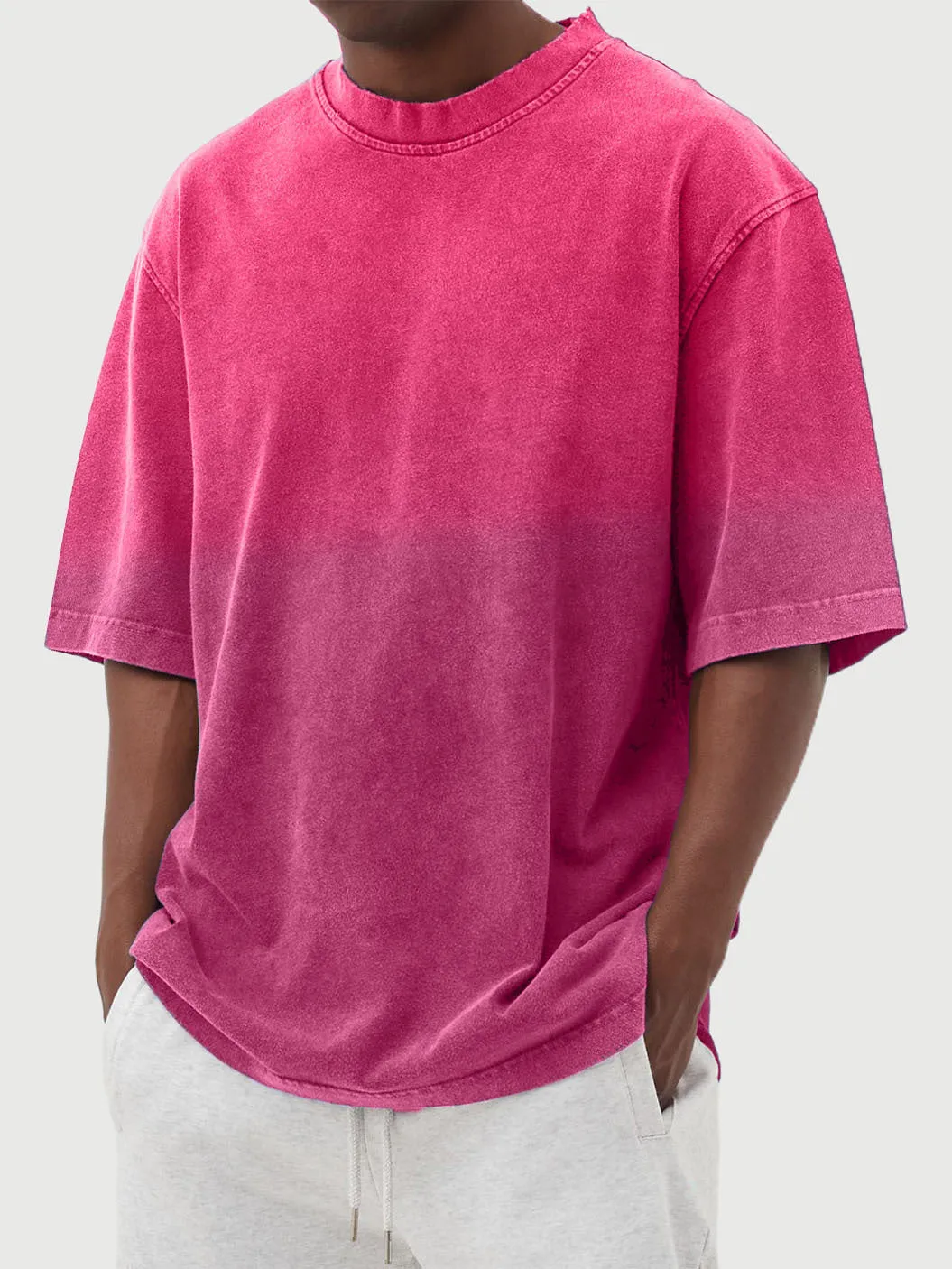 Washed Gradient Short-Sleeved T-Shirt