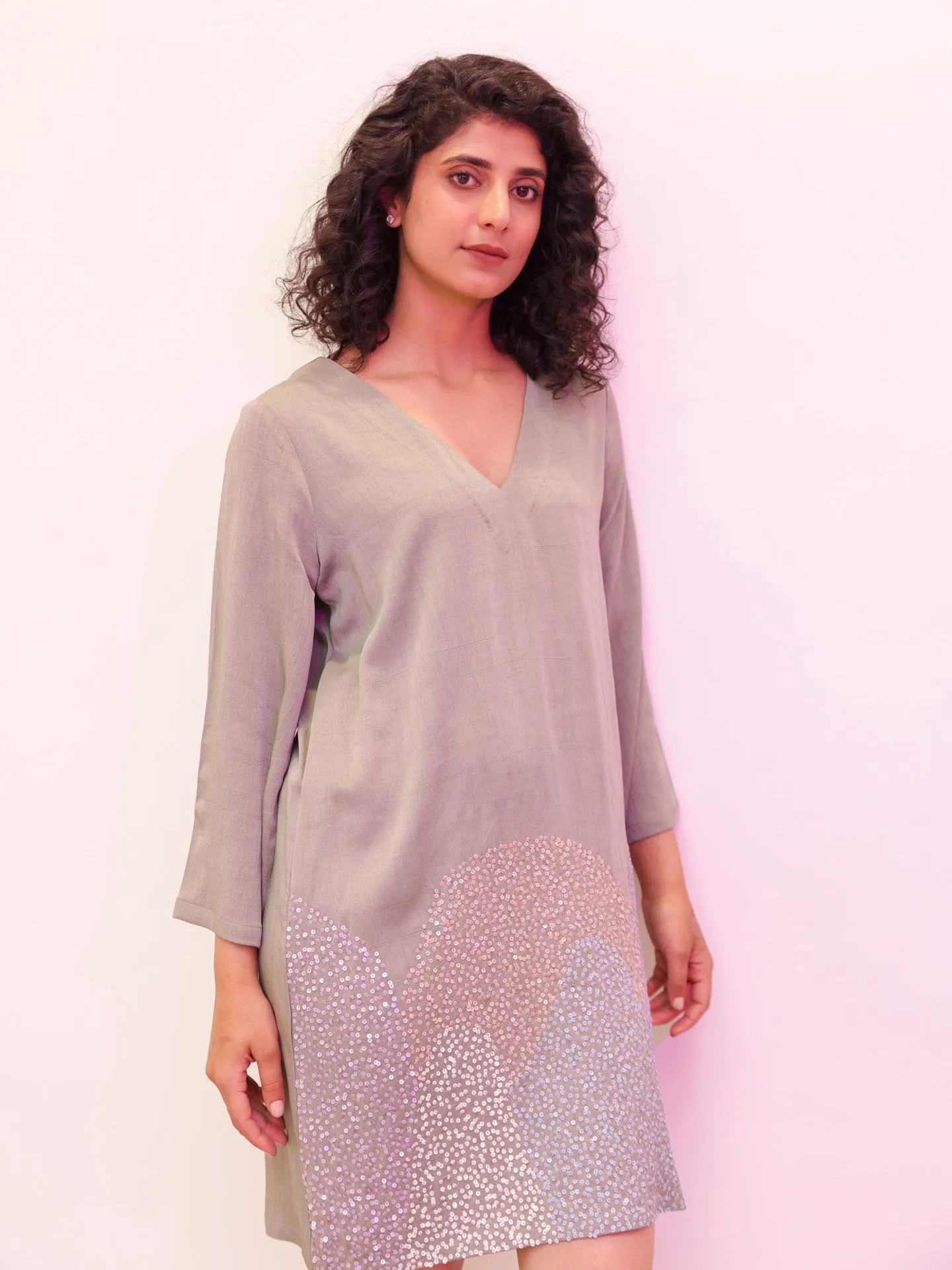 Waves Dress - Grey